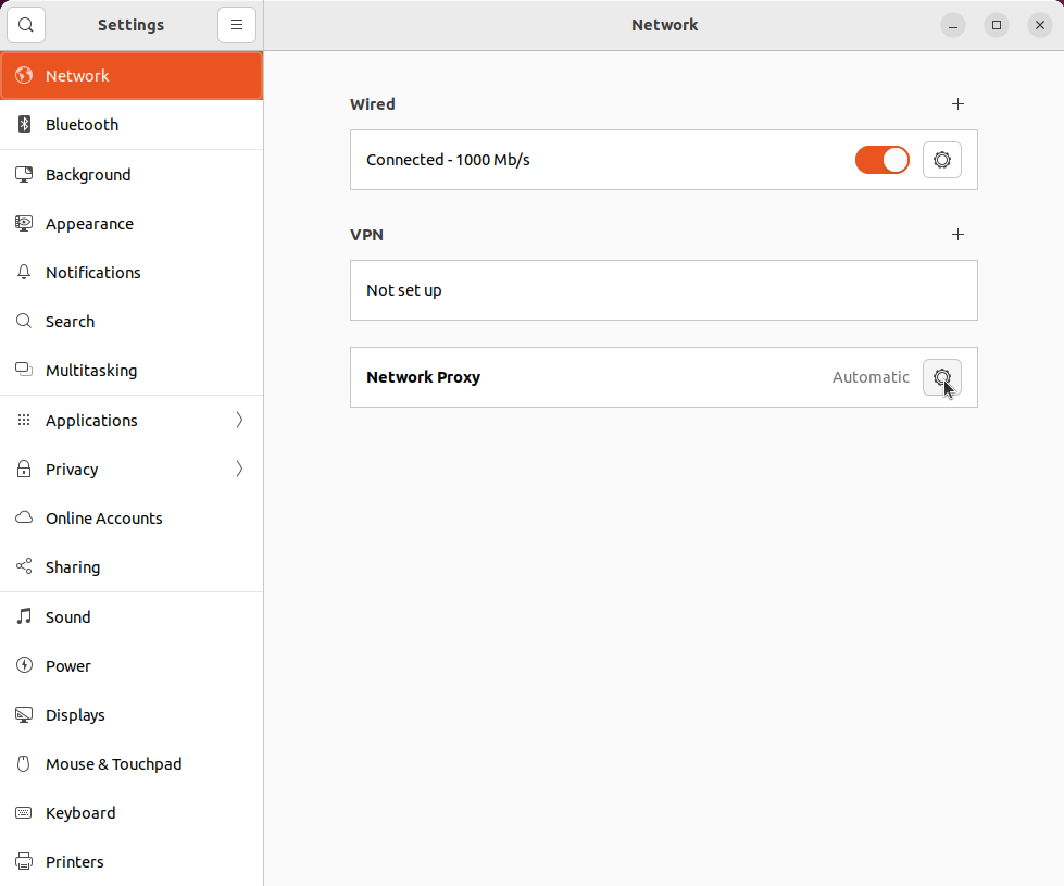 open network setting