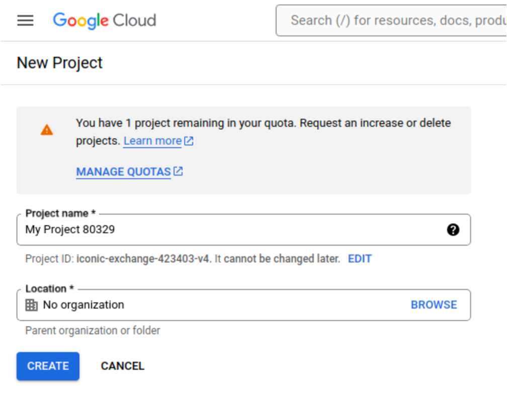 Create GCP