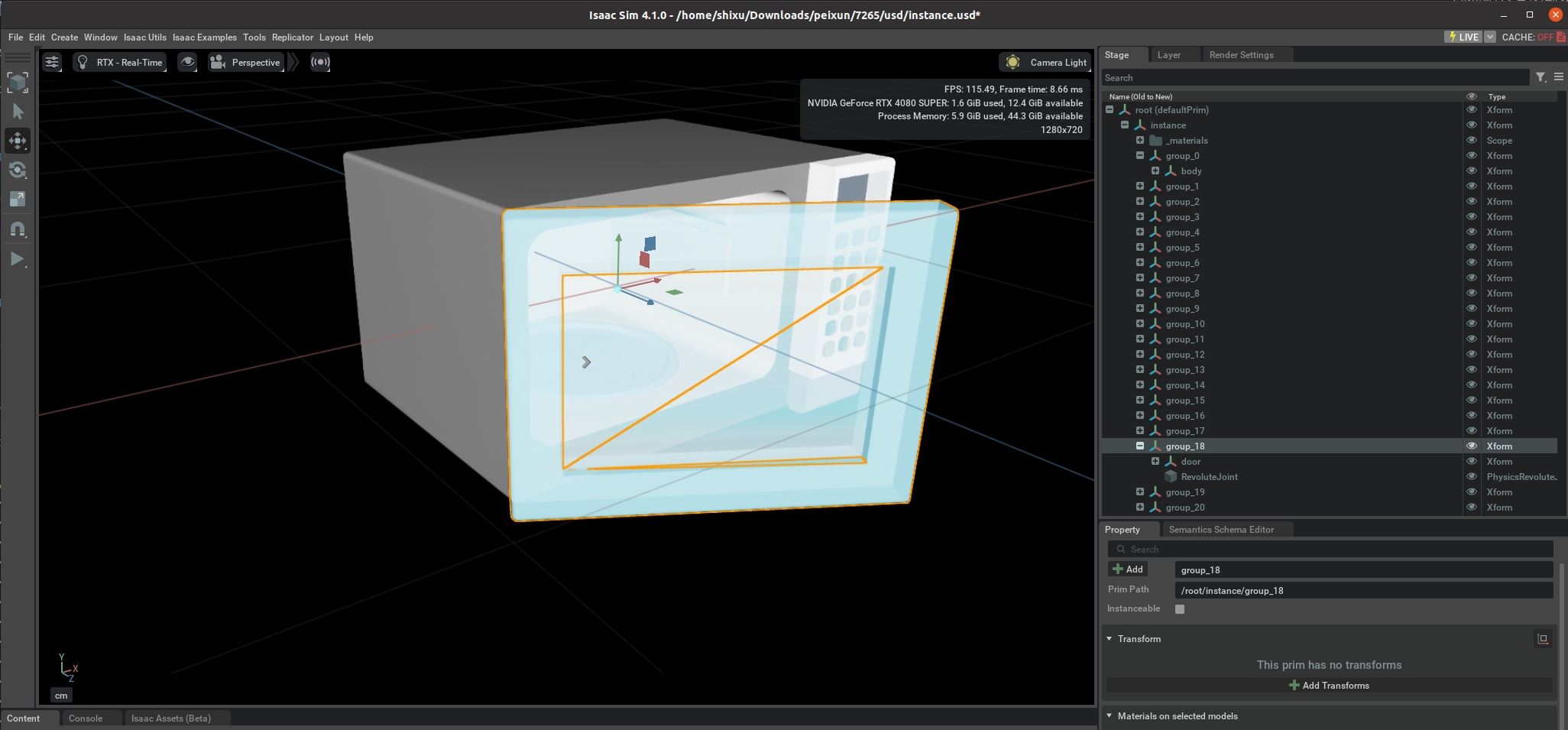 LINK0_CONTACT_AXIS Example